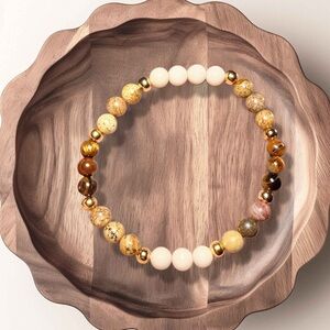 6mm Jasper & Tiger’s Eye Bracelet